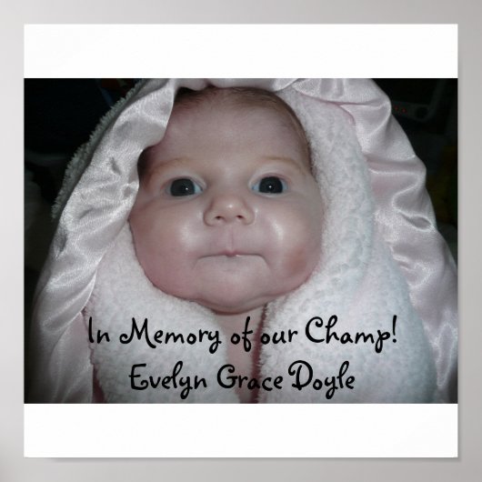 Ter nagedachtenis van onze Kamp! Evelyn Grace D... Poster (Voorkant)