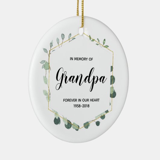 ter nagedachtenis van opa Greenery Ornament (Rechts)