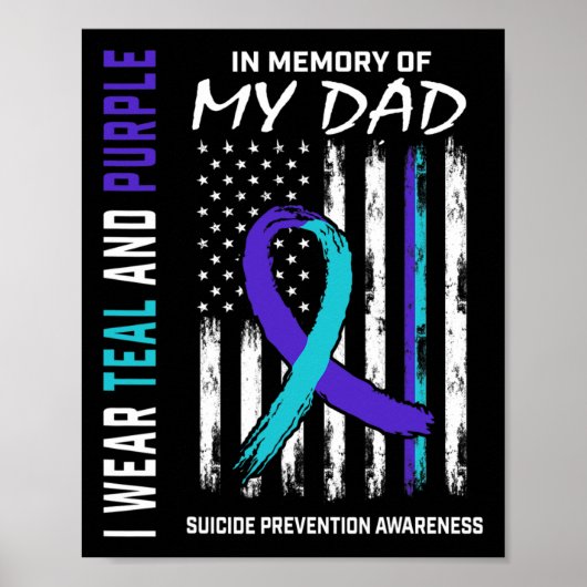 Ter nagedachtenis van pa Suicide Awareness Prevent Poster (Voorkant)
