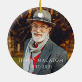 Ter nagedachtenis van pap Afbeelding keramische ve Keramisch Ornament (Achterkant)