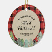 Ter nagedachtenis van pap Ornament Winter Kerstcad (Links)