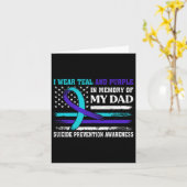 Ter nagedachtenis van papa's zelfmoordpreventie kaart (Gele Bloem)