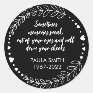 ter nagedachtenis van stickers van weefsel