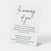 Ter nagedachtenis van uw voetstuk reclamebord met voetstuk (Voorkant)