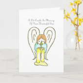 Ter nagedachtenis van uw zoon op Moederdag Groet Kaart (Gele Bloem)