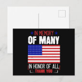 Ter nagedachtenis van velen ter ere van allen hart aankondigingskaart (Voorkant / Achterkant)