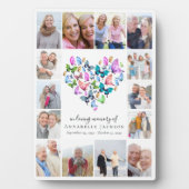 Ter nagedachtenis Vlinder Hart Foto Collage Fotoplaat (voorkant)