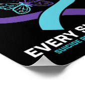 Ter nagedachtenis Vlinder Vader Suïcidepreventie  Poster (Hoek)