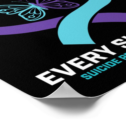 Ter nagedachtenis vlindervader zelfmoordpreventie  poster (Hoek)