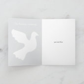 Ter nagedachtenis Witte duif herdenking Kaart (Binnen)