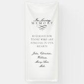 Ter nagedachtenis! Witte trouwherdenking Spandoek (Verticaal)
