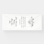 Ter nagedachtenis! Witte trouwherdenking Spandoek (Horizontaal)