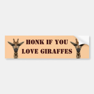 Ter toe als u van Giraffes houdt Bumpersticker
