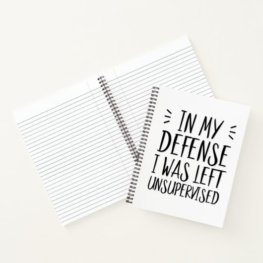 Ter verdediging werd ik ongecontroleerd grappig ac notitieboek (Binnen)