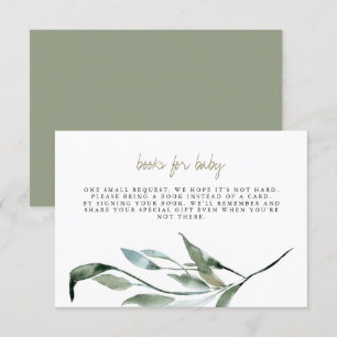 Tera - Boho Greenery Gold Books voor Baby Card Kaart
