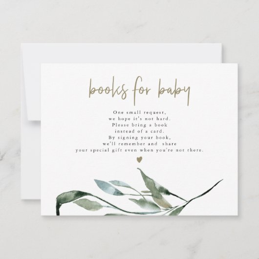 TERA Herfst Waterverf Greenery Boeken voor Baby Ka Kaart (Voorkant)