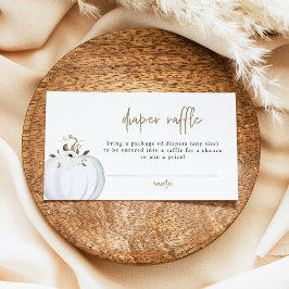 TERA Herfst White Pumpkin Baby Diaper Raffle Ticke Plaatskaartje