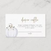 TERA Herfst White Pumpkin Baby Diaper Raffle Ticke Plaatskaartje (Voorkant)