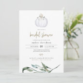 TERA Herfst White Pumpkin Greenery Vrijgezellenfee Kaart (Staand voorkant)