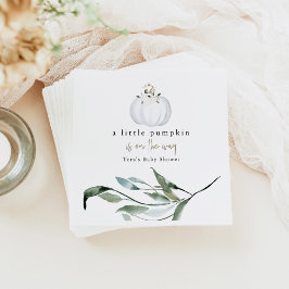 TERA Herfstgroen Witte Pompoen Baby Shower Servet