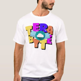 Terabyte Digitale Gegevensopslaggrootte T-shirt