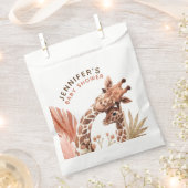 Teracotta Tan Boho Giraffe Baby shower Bedankzakje (Geknipt)