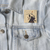 Terasaka Kichiemon Vierkante Button 5,1 Cm (In situ)