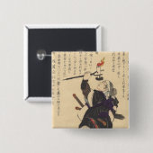 Terasaka Kichiemon Vierkante Button 5,1 Cm (Voorkant /achterkant)