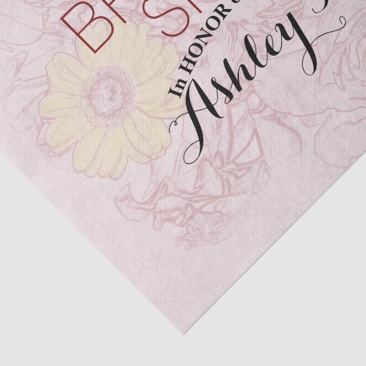 Tercaansicht Boeket Kunstwerk Gepersonaliseerd Tissuepapier (Detail)