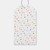 Tere bloem bruiloftsdouche cadeaulabel (Achterkant)