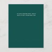 Tere Roze Bloemen Groene Bladeren Trouwbudget (Achterkant)