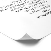 Terecht herinnering Huwelijksherdenking Tafelkaart Poster (Hoek)