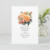 Terecht Just Peachy Bloemhuwelijk Kaart (Staand voorkant)