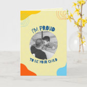 Terecht trots om jouw kind te zijn Vaderdag foto Kaart (Gele Bloem)