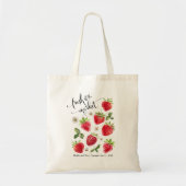 Terecht van de Markt Retro Aardbeien Bruid's Tote Bag (Voorkant)