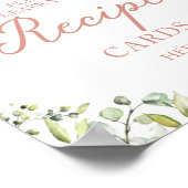 Terechte Groene Bruiloft Feest Recept Kaarten Bord Poster (Hoek)