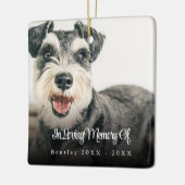 Terechte Herinnering Elegante Foto Huisdier Herden Keramisch Ornament (Links)