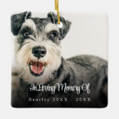 Terechte Herinnering Elegante Foto Huisdier Herden Keramisch Ornament (Voorkant)