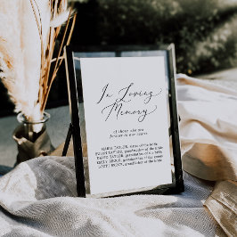 Terechte 'In Loving Memory' Trouwherdenkingbord Poster