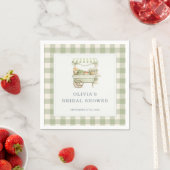 Terechtgekomen op de Markt Gingham Bruidsdiner Servet (Insitu)