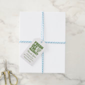 Terechtgekomen Op de Markt Whimsical Groene Bruilo Cadeaulabel (Met Touw)