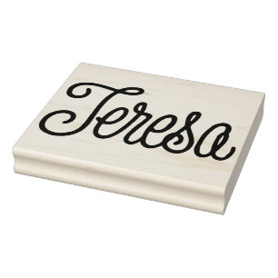 Teresa Authentieke Retro Typografie Art Stamp Rubberstempel