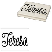 Teresa Authentieke Retro Typografie Art Stamp Rubberstempel (Gestempeld)