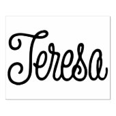 Teresa Authentieke Retro Typografie Art Stamp Rubberstempel (Afrduk)
