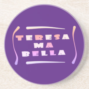 Teresa Bella gemaakt voor haar gemengde      kleur Zandsteen Onderzetter