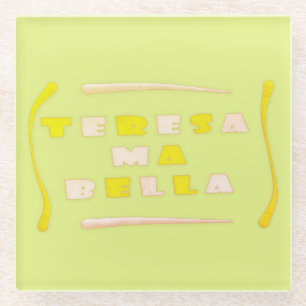 Teresa Bella maakte voor haar gemengde kleuren Glazen Onderzetter