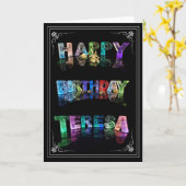 Teresa - Naam in het wenskaart van Lichten (Foto) Kaart (Gele Bloem)