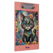 TERESA ~ Schattigee zwarte kat ~ Klembord (Rechts)