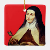 Teresa van Ávila door Rubens Keramisch Ornament (Achterkant)