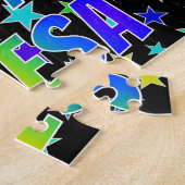 "TERESA" Voornaam, geun "HAPPY BIRTHDAY" Legpuzzel (Zijkant)